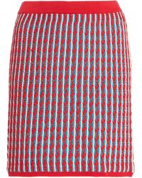 Escvdo - Mito Knit Cotton Mini Skirt - Lyst