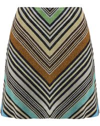 Missoni - Chevron Knit Mini Skirt - Lyst