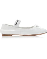 Miu Miu - Satin Ballet Flats - Lyst