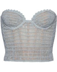 Magda Butrym - Crochet Cotton-blend Corset Top - Lyst