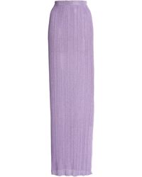 Del Core - Ribbed Cotton Maxi Skirt - Lyst