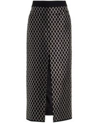 Khaite - Neer Crystal-appliquéd Wool-blend Maxi Skirt - Lyst
