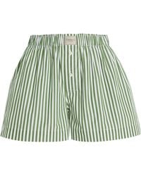 Comme Si - La Boxer Classica Striped Cotton-Poplin Shorts - Lyst