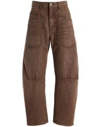 Nili Lotan - Shon Rigid Mid-Rise Barrel-Leg Jeans - Lyst