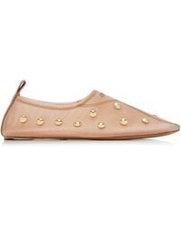 Chloé - Rita Mesh Studded Ballet Flats - Lyst