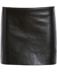 Khaite - Jett Leather Mini Skirt - Lyst