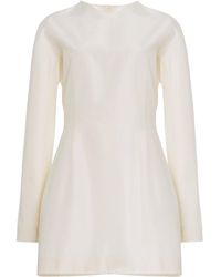 The Row - Elione Cotton-Silk Taffeta Top - Lyst