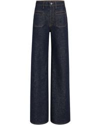 KHAITE - Delmonico Stretch High-Rise Wide-Leg Jeans - Lyst
