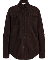 The Row - Gwena Suede Shirt Jacket - Lyst