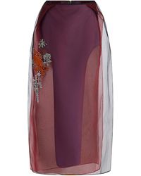 Maticevski - Improvisation Beaded Silk-Organza Midi Skirt - Lyst