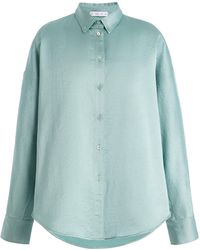 Proenza Schouler - Caroline Crinkled Crepe Shirt - Lyst
