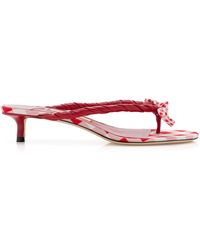 Jimmy Choo - Liss Gingham Leather Sandals - Lyst