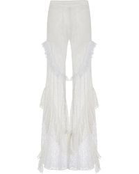 Franchise - Exclusive Carine Ruffled Lace Flared Pants - Lyst