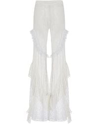 Franchise - Exclusive Carine Ruffled Lace Flared Pants - Lyst