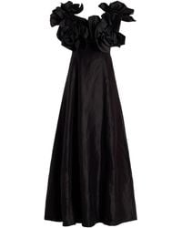 Aje. - Etta Ruffled Linen-Blend Midi Dress - Lyst