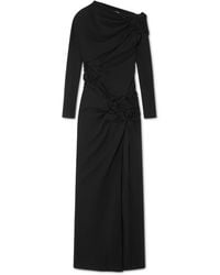 Versace - Draped Stretch-knit Maxi Dress - Lyst