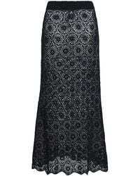Nili Lotan - Nika Crochet Cotton Maxi Skirt - Lyst