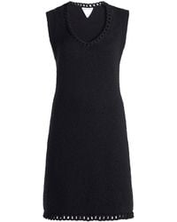 Bottega Veneta - Chain-detailed Wool Knit Mini Dress - Lyst