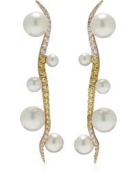 Anabela Chan - Snowflower Blades Of Grass Earrings - Lyst