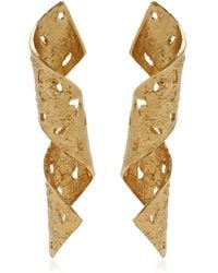 Paola Sighinolfi - Ribbon 18K-Plated Earrings - Lyst