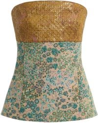 Dries Van Noten - Ciliasa Panelled Bustier Top - Lyst