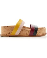Gabriela Hearst - Striker Leather-Trimmed Flatform Sandal - Lyst