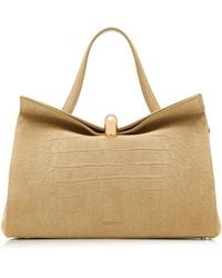Jacquemus - The Small Valérie Croc-Effect Suede Bag - Lyst