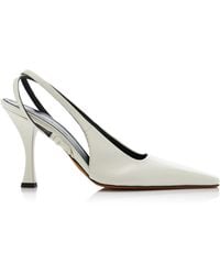 Proenza Schouler - Trap Cross Leather Slingback Pumps - Lyst