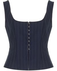 Significant Other - Pinstriped Corset Tank Top - Lyst