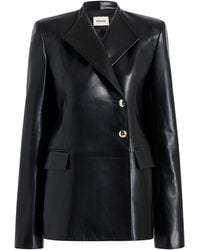 KHAITE - Elona Double-Breasted Leather Jacket - Lyst