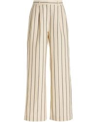 Jenni Kayne - Jones Striped Cotton-blend Wide-leg Pants - Lyst