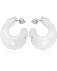 Alaïa - Bubble Glass And Brass Hoop Earrings - Lyst