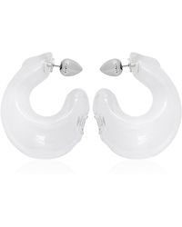 Alaïa - Bubble Glass And Brass Hoop Earrings - Lyst