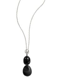 AGMES - Ada Sterling Onyx Pendant - Lyst