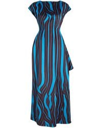 Proenza Schouler - Isoria Draped Satin Maxi Dress - Lyst