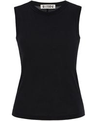 ÉTERNE - Fitted Cotton-Modal Muscle Tank Top - Lyst