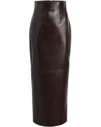 KHAITE - Loxley Leather Maxi Skirt - Lyst