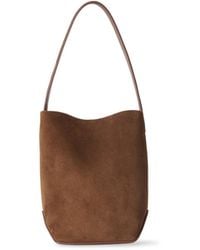 The Row - Small N/S Park Edge Suede Tote Bag - Lyst