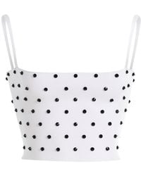 Carolina Herrera - Beaded Knit Midi Pencil Skirt - Lyst