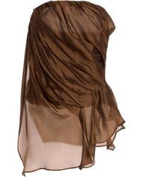 THE GARMENT - Gilian Draped Chiffon Bustier Top - Lyst