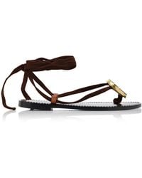 Amanu - Exclusive Vamizi Embellished Suede Sandals - Lyst