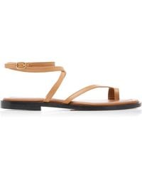 A.Emery Leather Cartier Sandals in Brown | Lyst UK