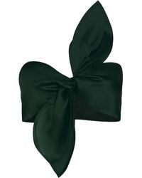 ANDRES OTALORA - Suspiro Tie-Detailed Silk Organza Crop Top - Lyst