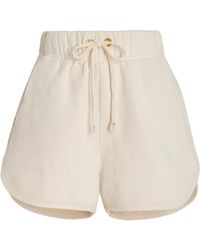 Les Tien - Serena Scalloped Cotton Shorts - Lyst