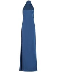 LAPOINTE - Backless Satin Halter Gown - Lyst