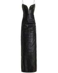 Ludovic de Saint Sernin - Exclusive Lace-up Leather Bustier Maxi Dress - Lyst