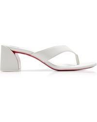 Christian Louboutin - Janetonga 55Mm Leather Thong Sandals - Lyst
