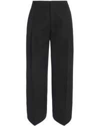Bottega Veneta - Curved Wool Trousers - Lyst