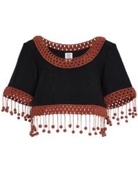 Rosie Assoulin - Return Of The Mac(Rame) Linen-Blend Crop Top - Lyst