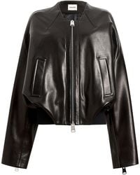 KHAITE - Hewit Leather Jacket - Lyst
